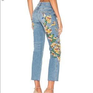 floral free people embroidered jeans